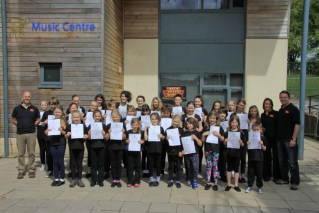 The Bath Theatre School class of 2014 with their Trinity College London Musical Theatre exam results